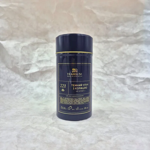 Чай Темний улун з корицею №221, 70г ж/б
